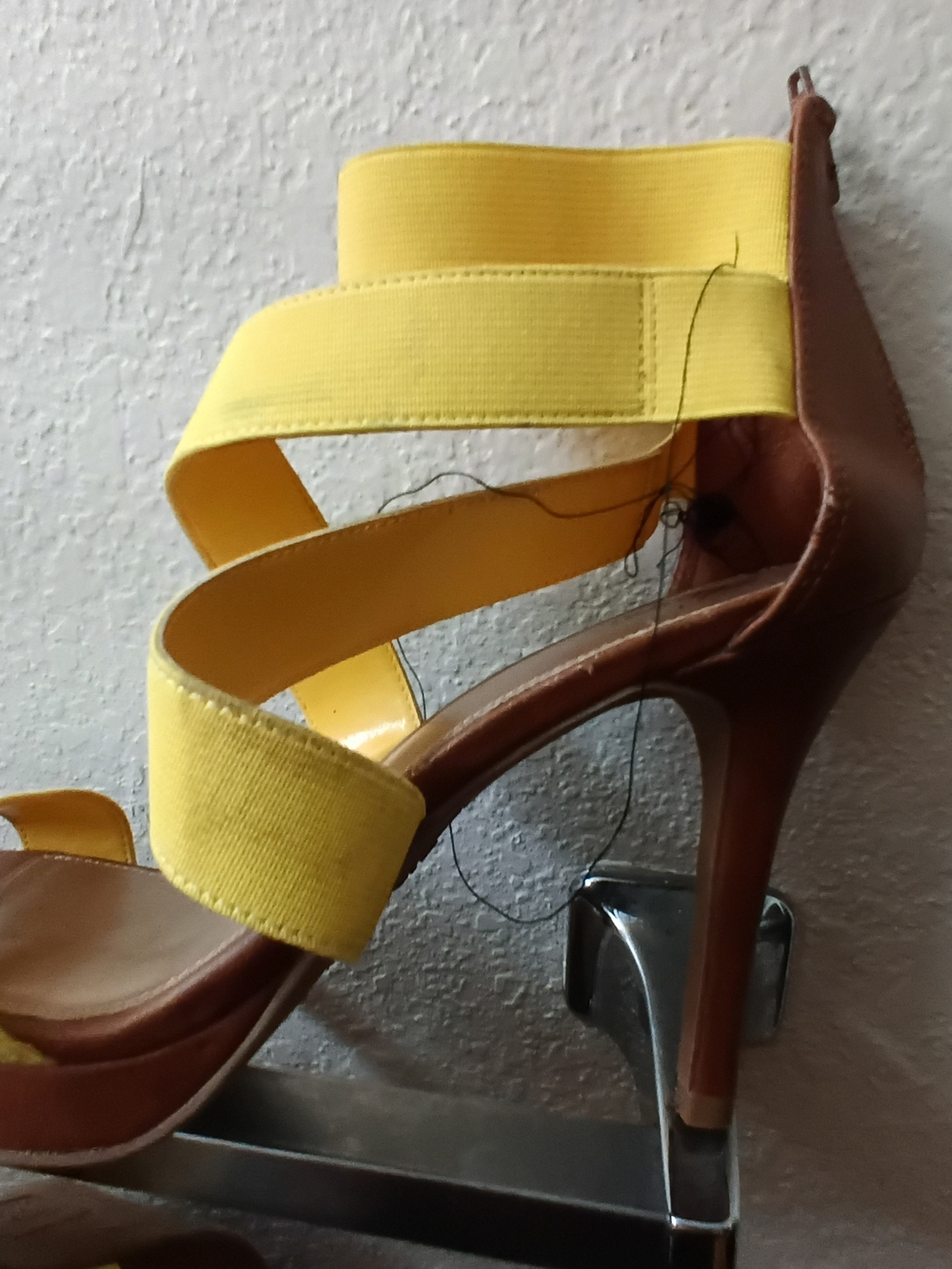 Women’s Yellow Strap High Heel Sandals
